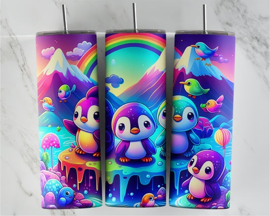 Bright Rainbow Penguins