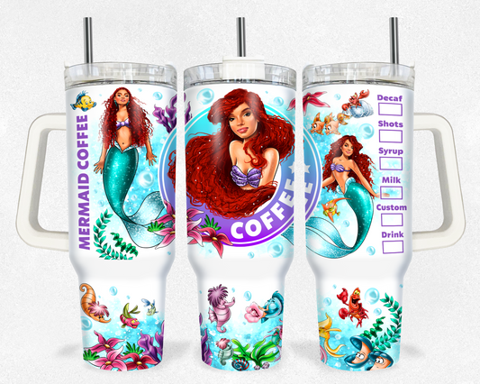 Movie Mermaid Watercolor 40 Oz Print