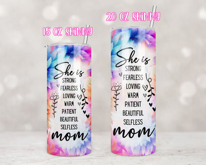 Neon Floral She Is Mom