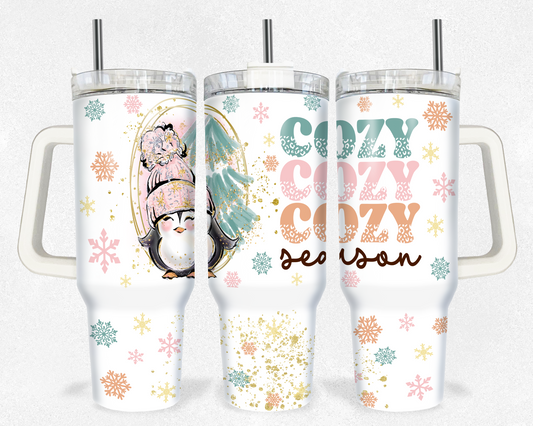 Penguin Cozy Season 40 oz Tumbler Prints