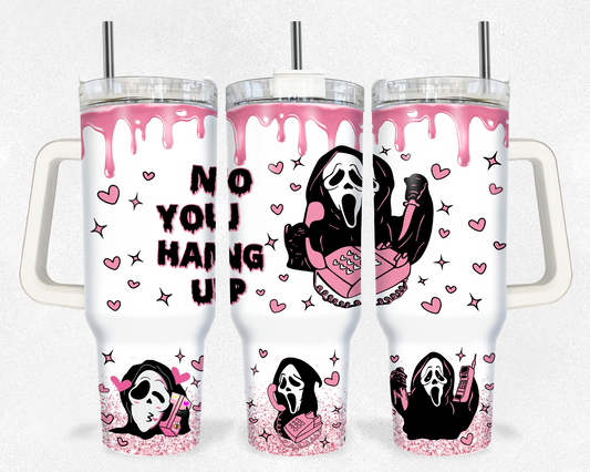 Pink Horror Scream Valentines 40 oz Tumbler Prints