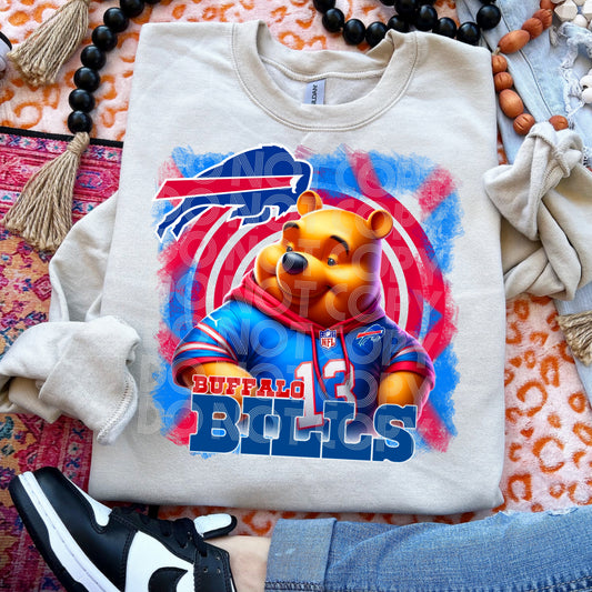 Buffalo Character Football DTF Print