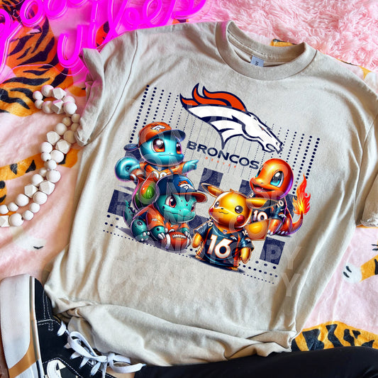 Denver Character Football DTF Print