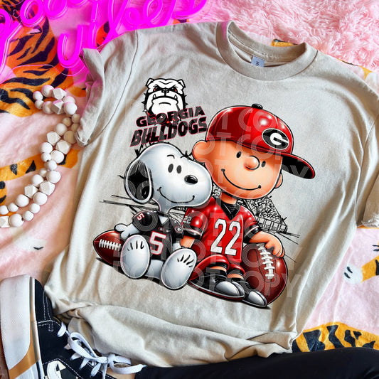 Georgia Character Football DTF Print