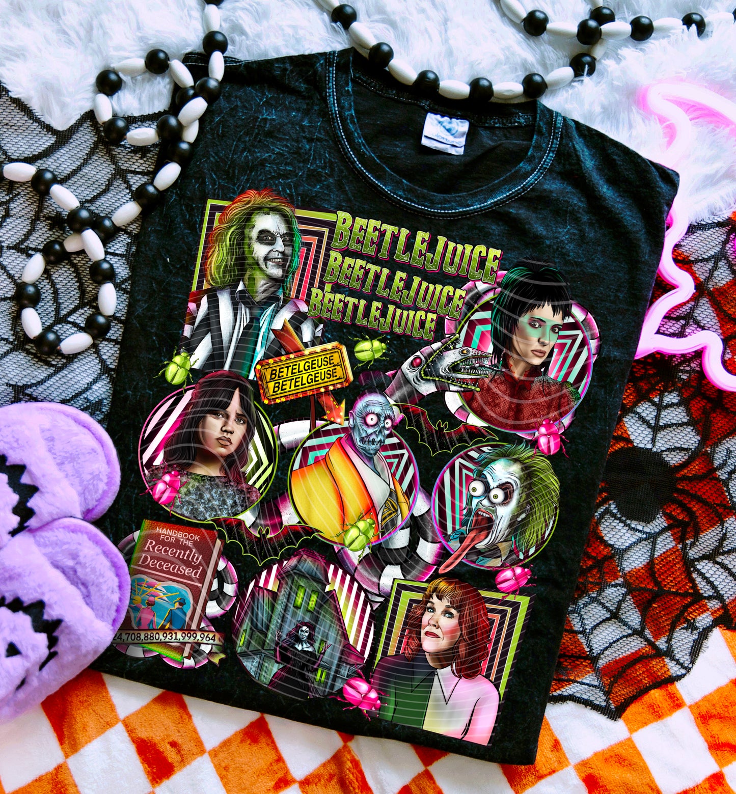 Beetlejuice X3 (Circle Style) DTF Print