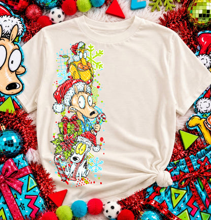 Rocko 90’s Christmas DTF Print