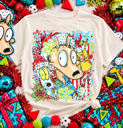 Rocko 90’s Christmas DTF Print