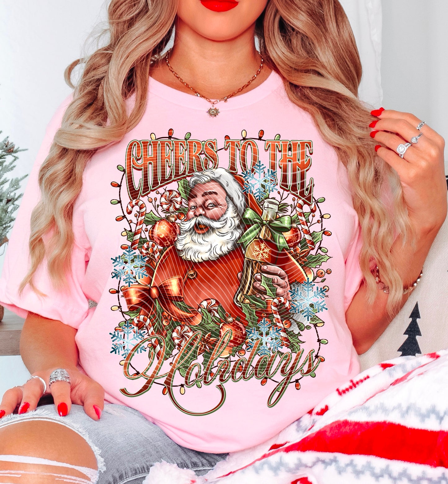 Cheers To The Holidays No Logo DTF Print