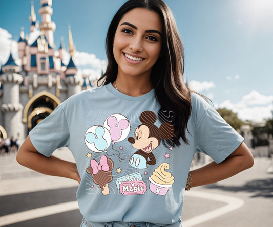Boy Mouse Magic Park Snacks DTF Prints