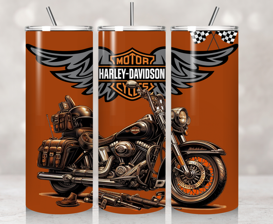H Davidson Cycles Orange Style