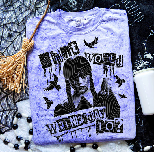 (Black) What Would Wednesday Do DTF Prints