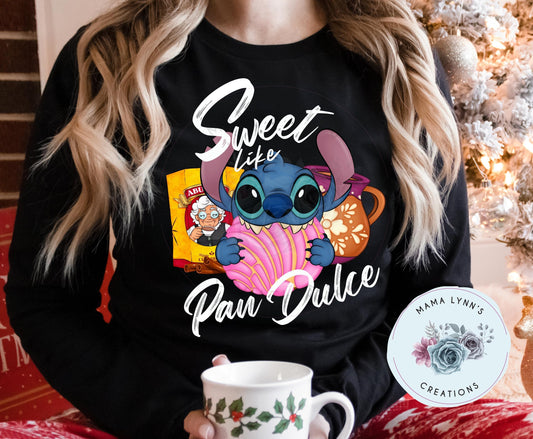 Sweet Like Pan Dulce Stitch, Christmas Htv Transfer