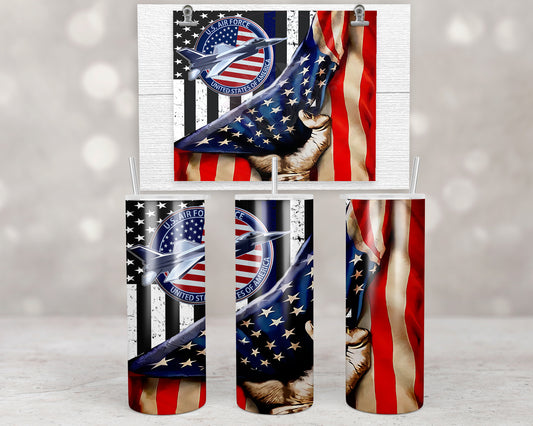 U.S. Flag Airforce Sublimation Transfer