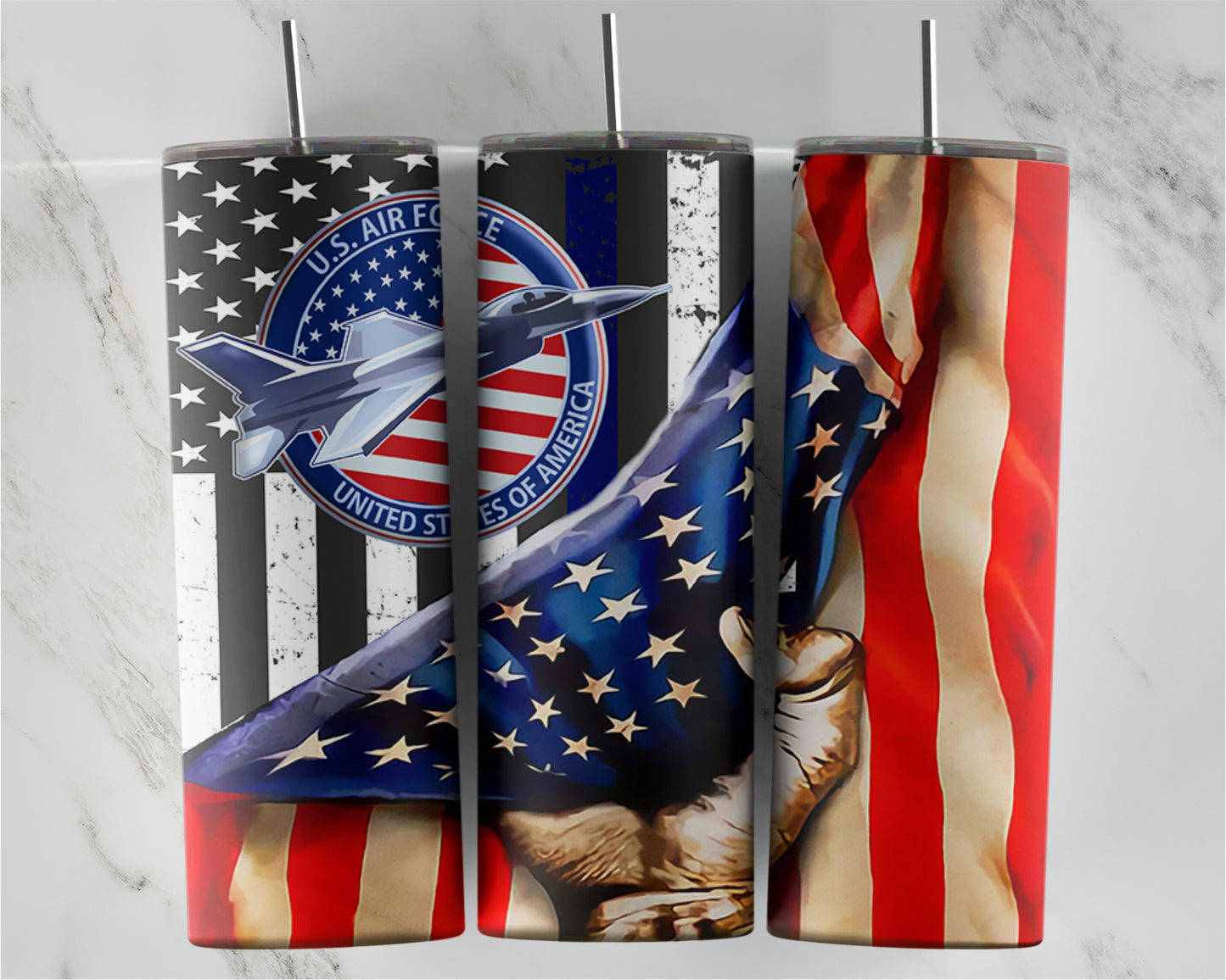 U.S. Flag Airforce Sublimation Transfer