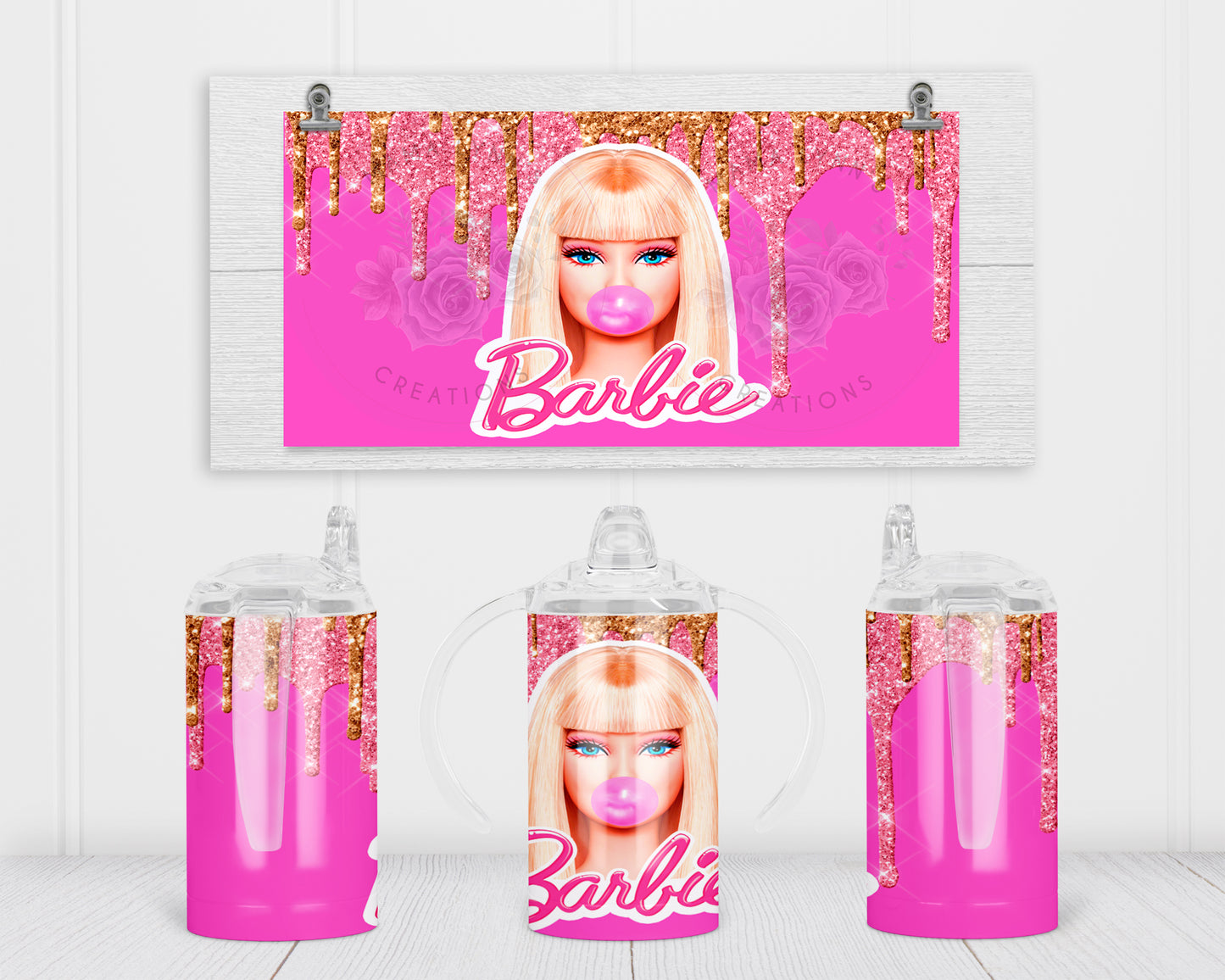 Pink and Gold Glitter Barbie