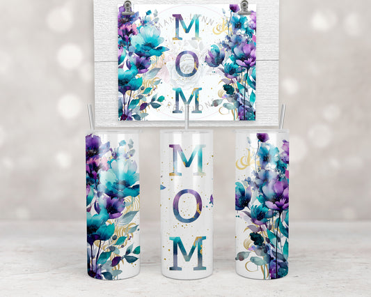 Blue Floral Mom Design Transfers