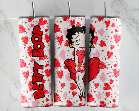 Betty Boop Hearts Scatter Print