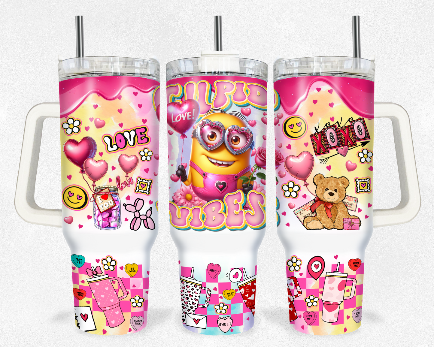 Cupid Minion Vibes Valentines 40 oz Tumbler Prints