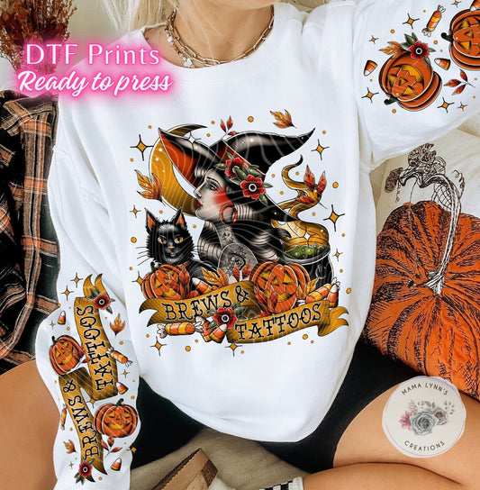 Brews And Tattoos DTF Print