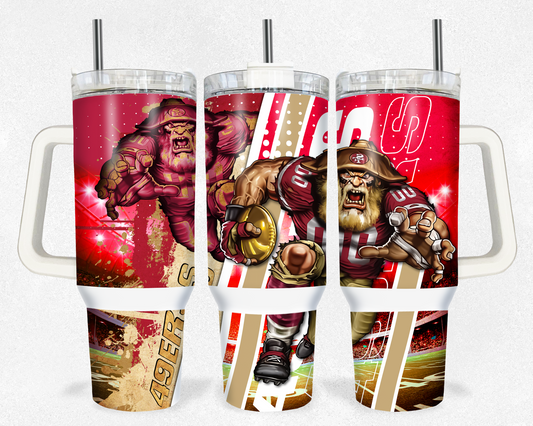 Football Running 49ERS 40 oz Tumbler Prints