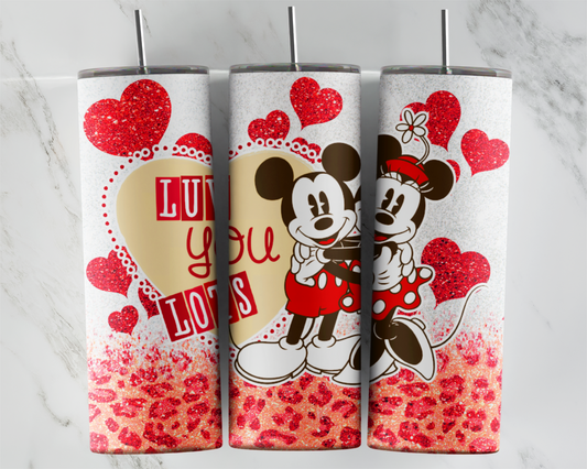 Love You Lots Mouse, Leopard Red Valentine