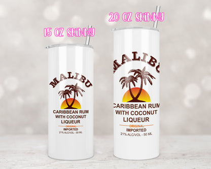 Malibu Liquor Tumbler Wrap