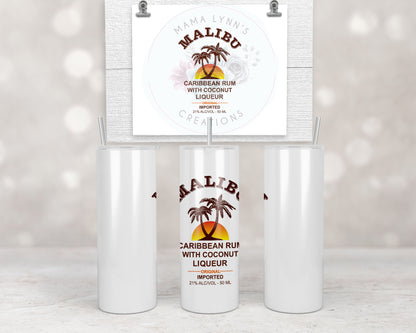 Malibu Liquor Tumbler Wrap
