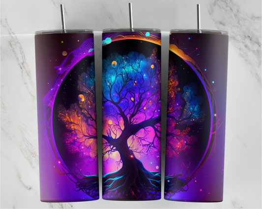 Bright Neon Tree of Life