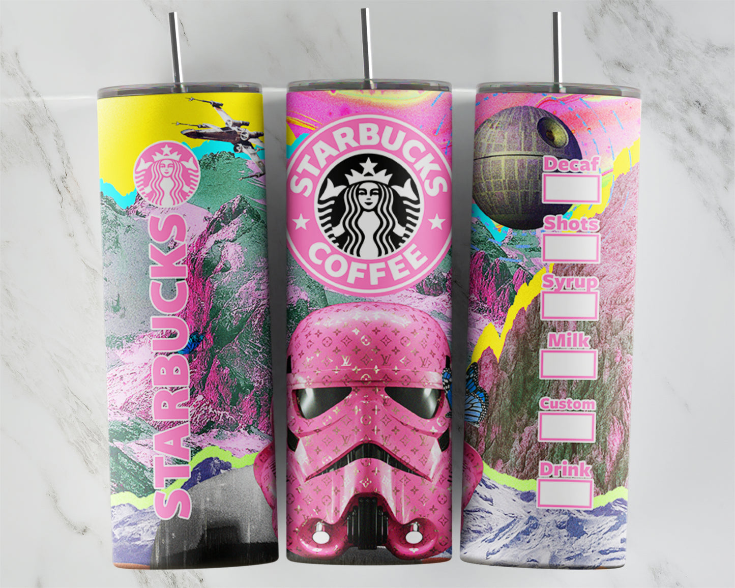 Pink Trooper Designer Inspired Coffee Design Transfers