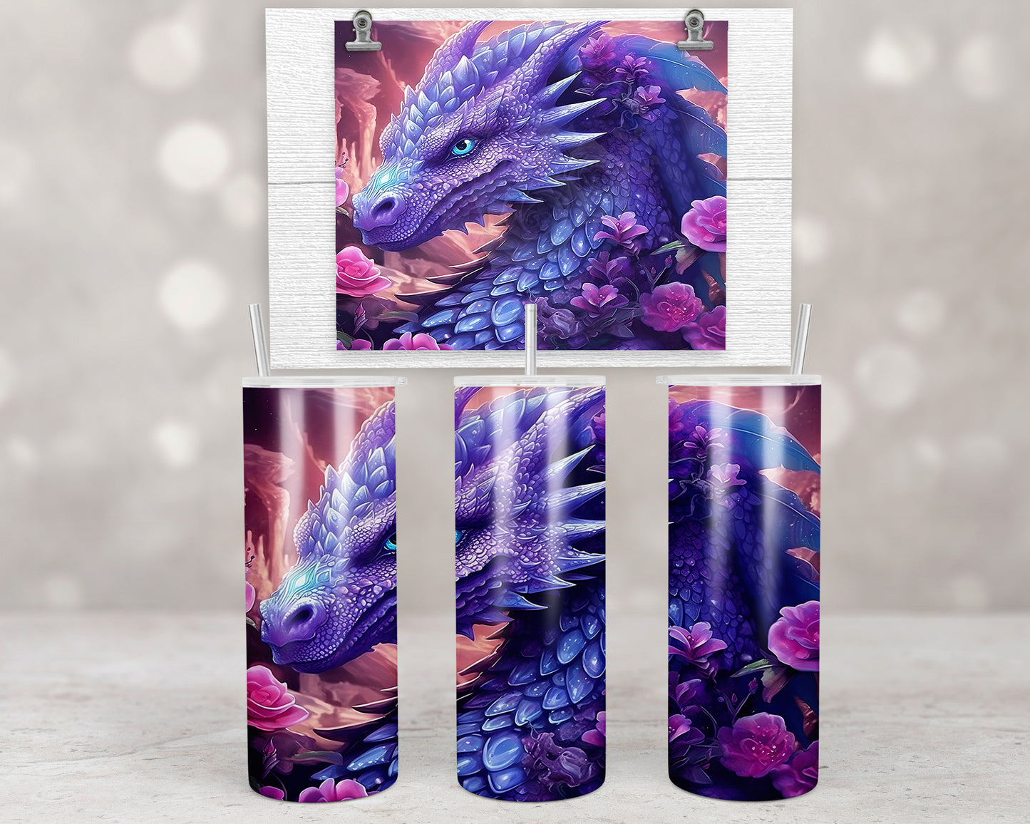 3D Purple Dragon