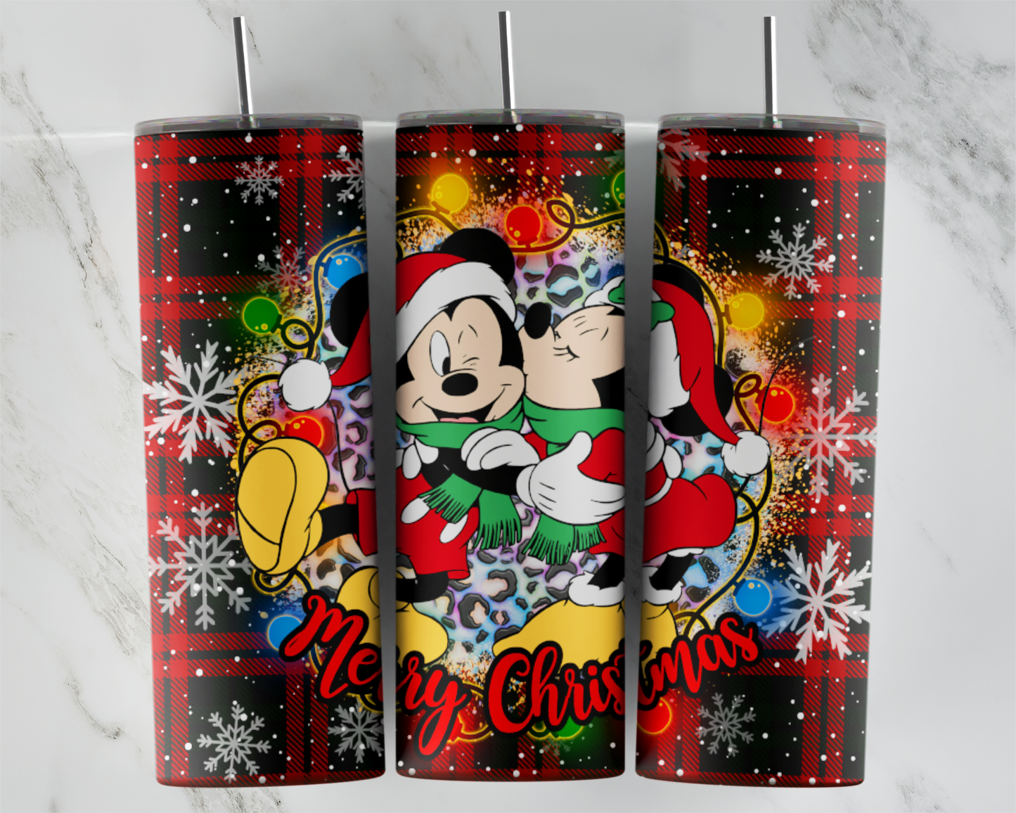 Red Plaid Mouse Merry Christmas