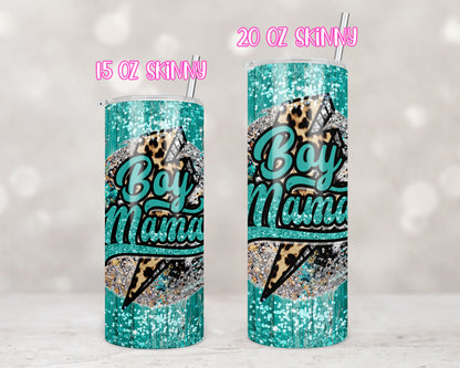 Boy Mama Teal Leopard