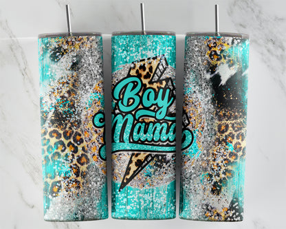 Boy Mama Teal Leopard