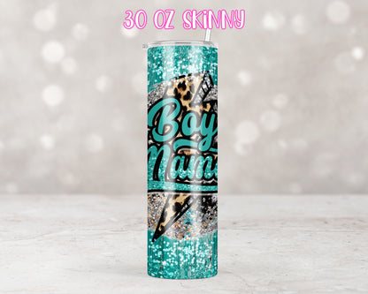Boy Mama Teal Leopard