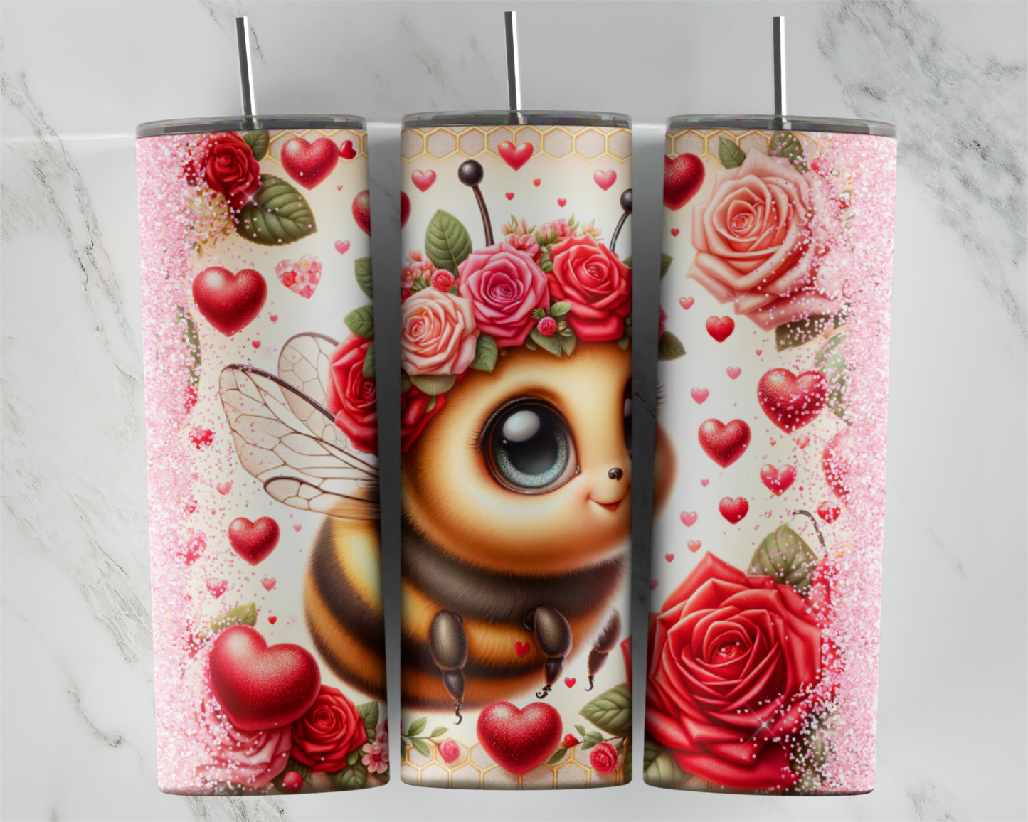 Floral Honey Bee Valentine