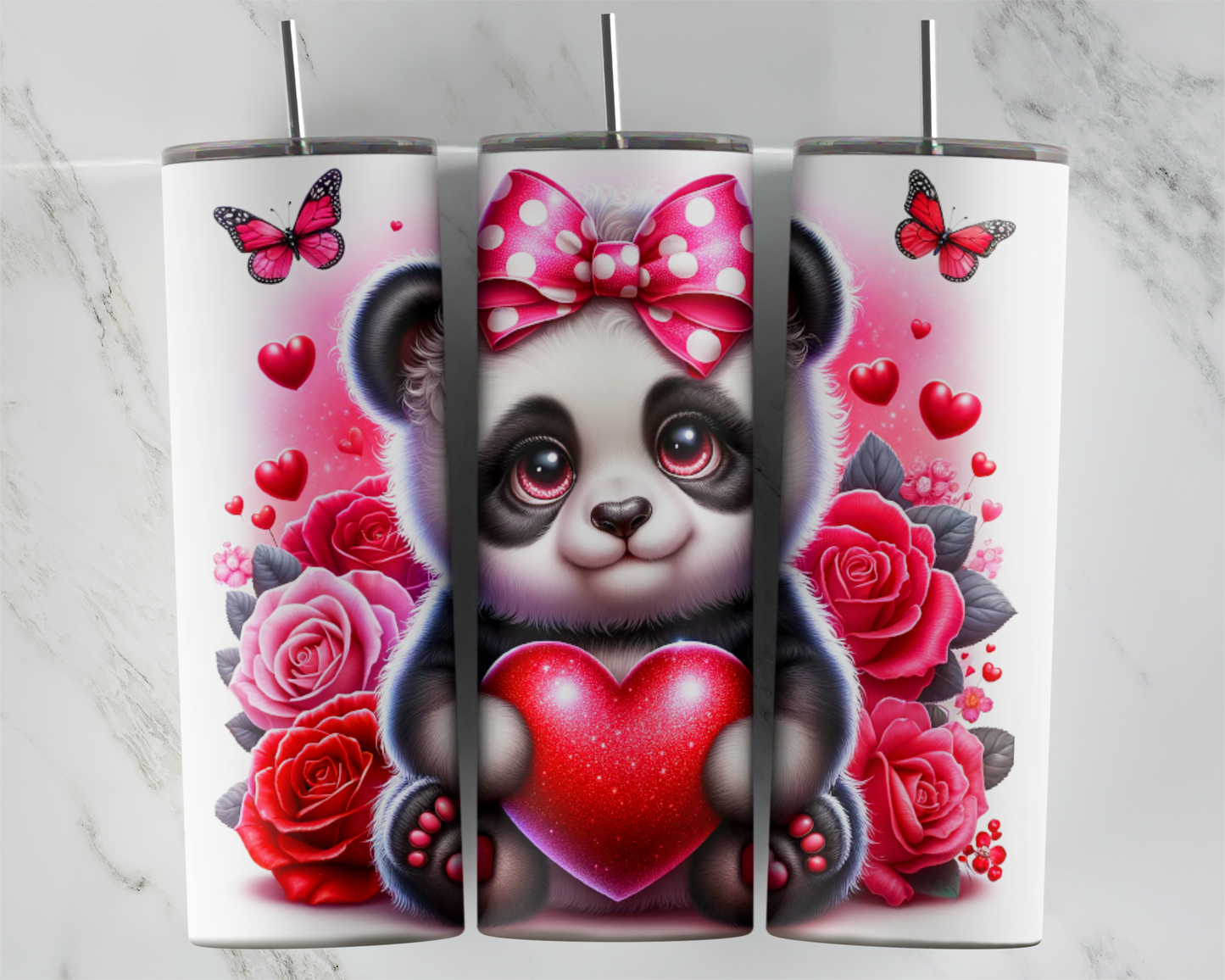 Panda Heart Red Valentine