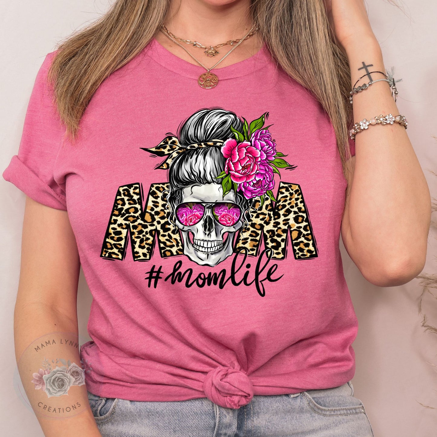 Mom Life Floral Htv Transfer