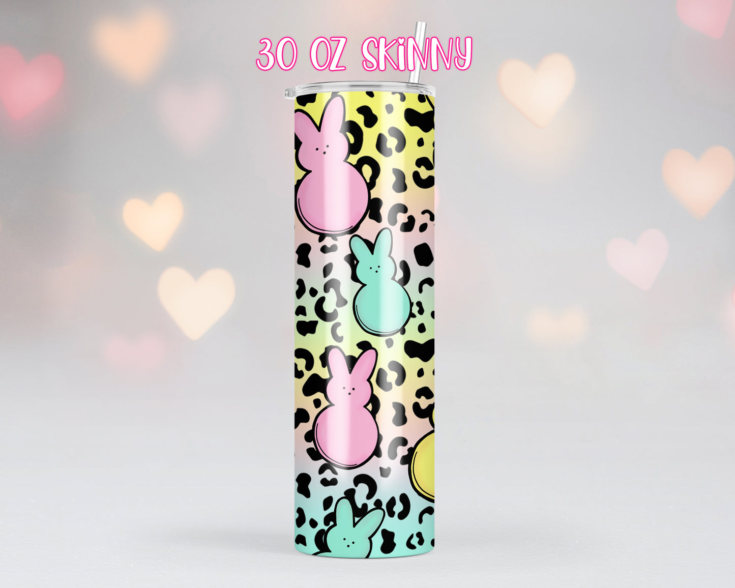 Leopard Easter Bunny Treats Tumbler Transfers