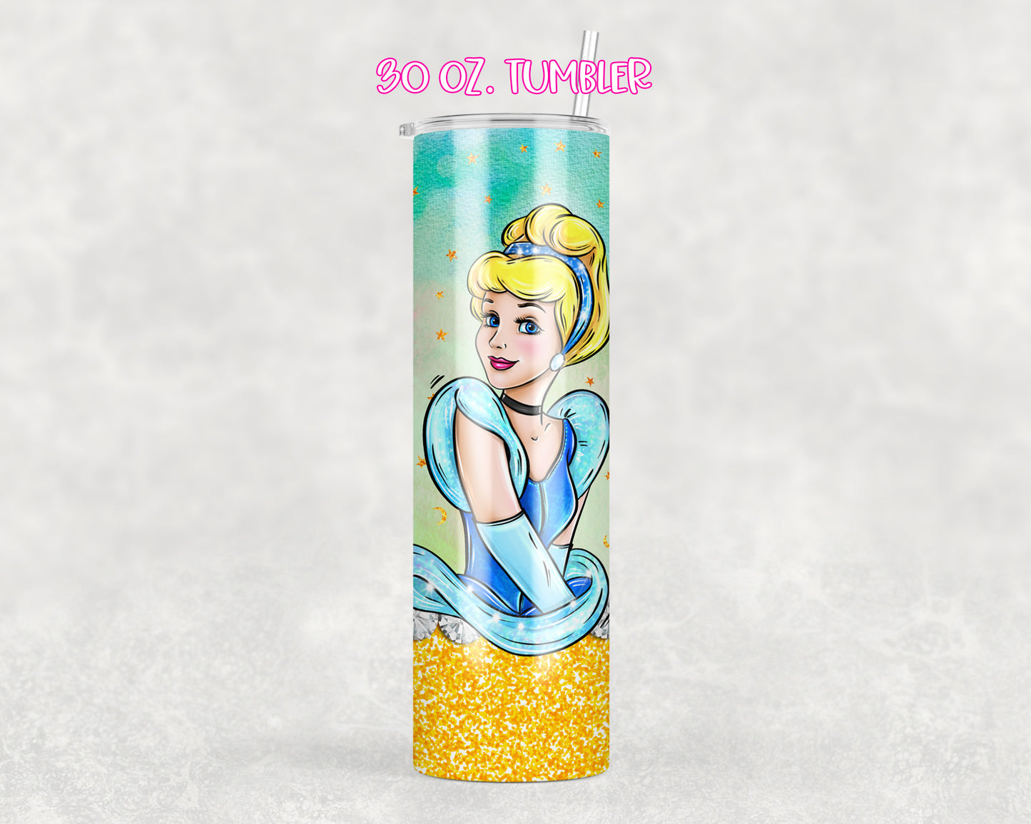 Princess Glass Slipper Tumbler Transfers