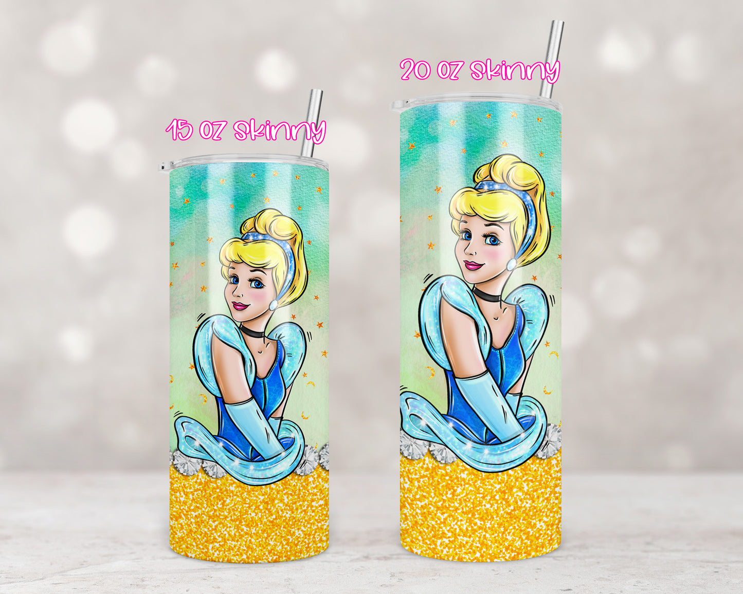 Princess Glass Slipper Tumbler Transfers