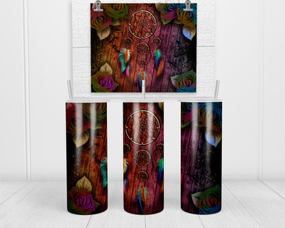 Dreamcatchers and Roses Tumbler Transfers