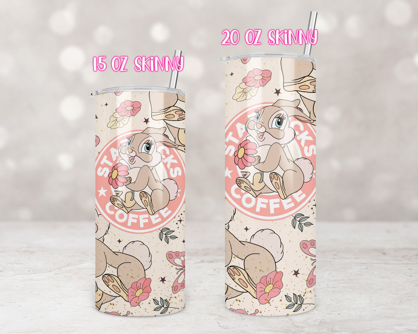 Spring Girl Bunny Tumbler Transfers