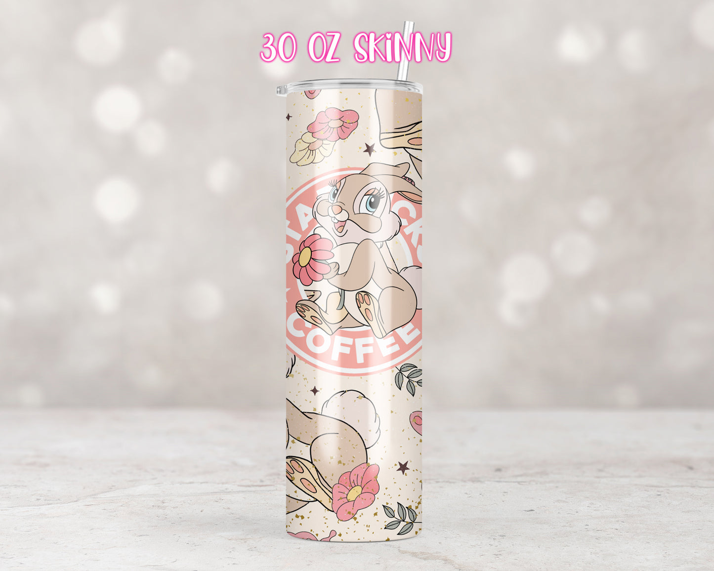 Spring Girl Bunny Tumbler Transfers