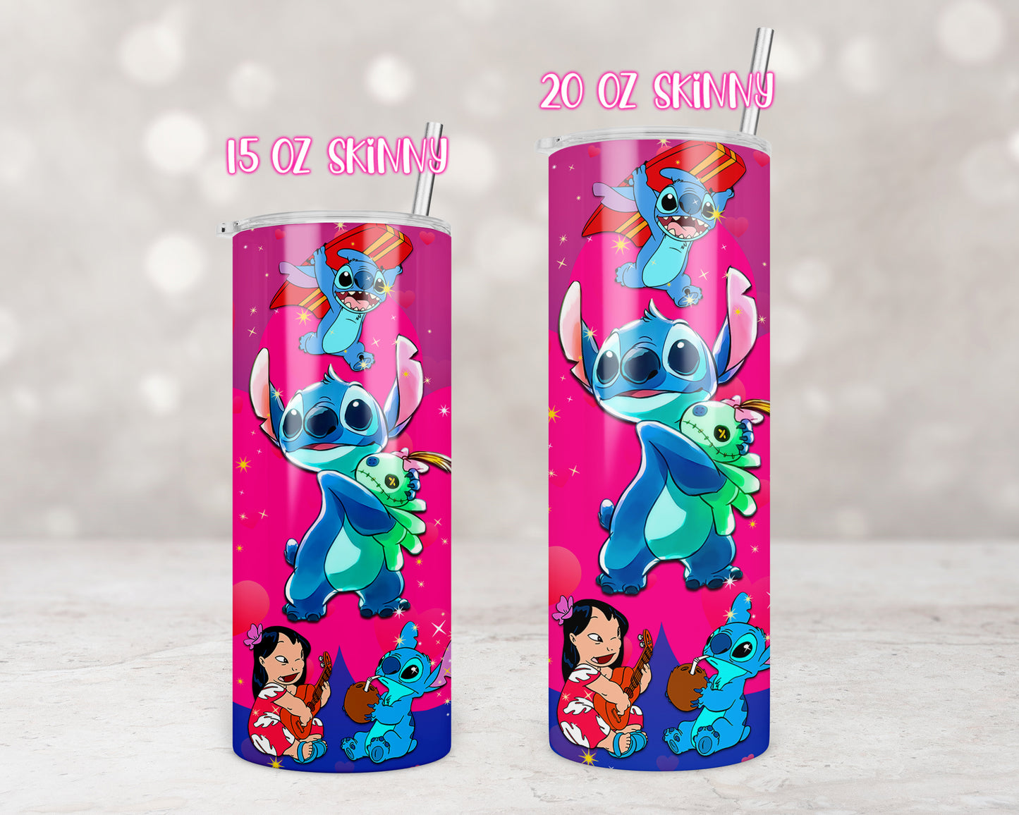 Neon Green Alien Bestie Tumbler Transfers