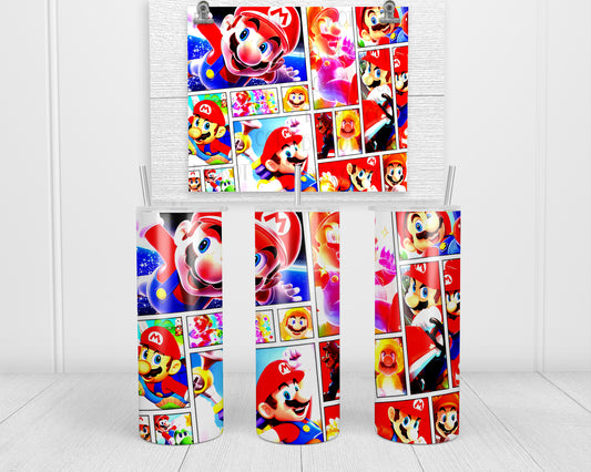 Game Collage Mario Tumbler Transfers