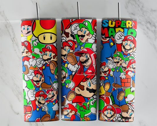 Multi Design Mario Tumbler Transfers