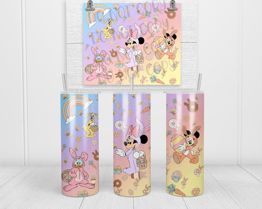 Easter Pastel Mouse Bunny Tumbler Transfers