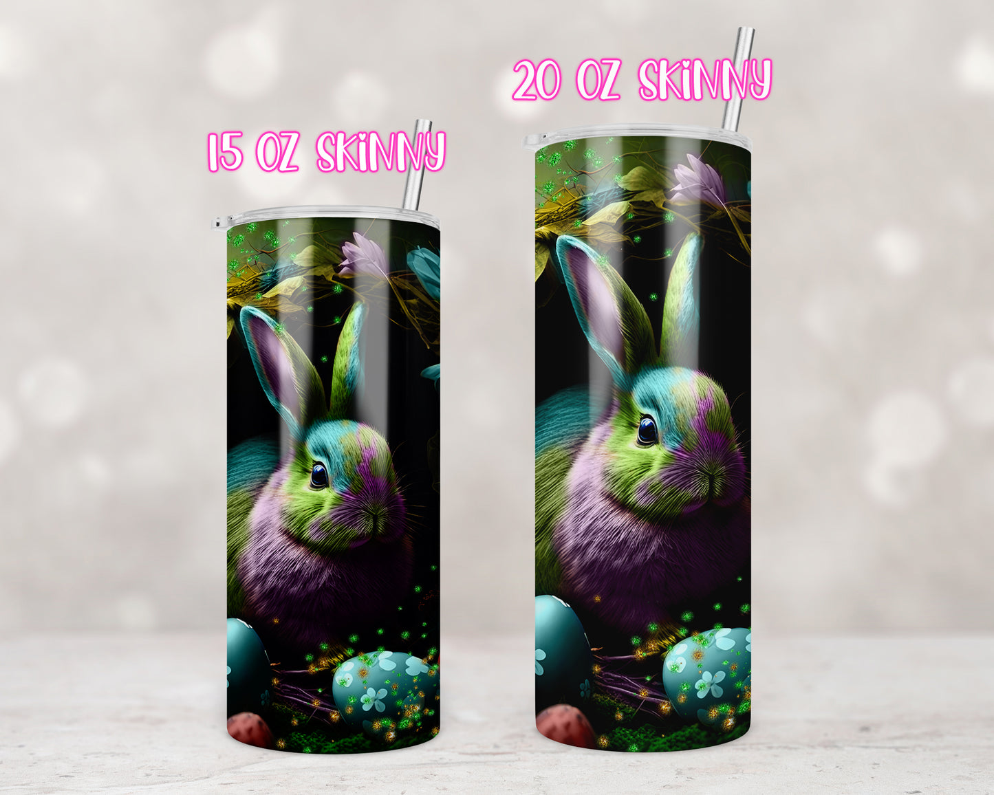 Easter Neon Pastel Bunny Design Transfers