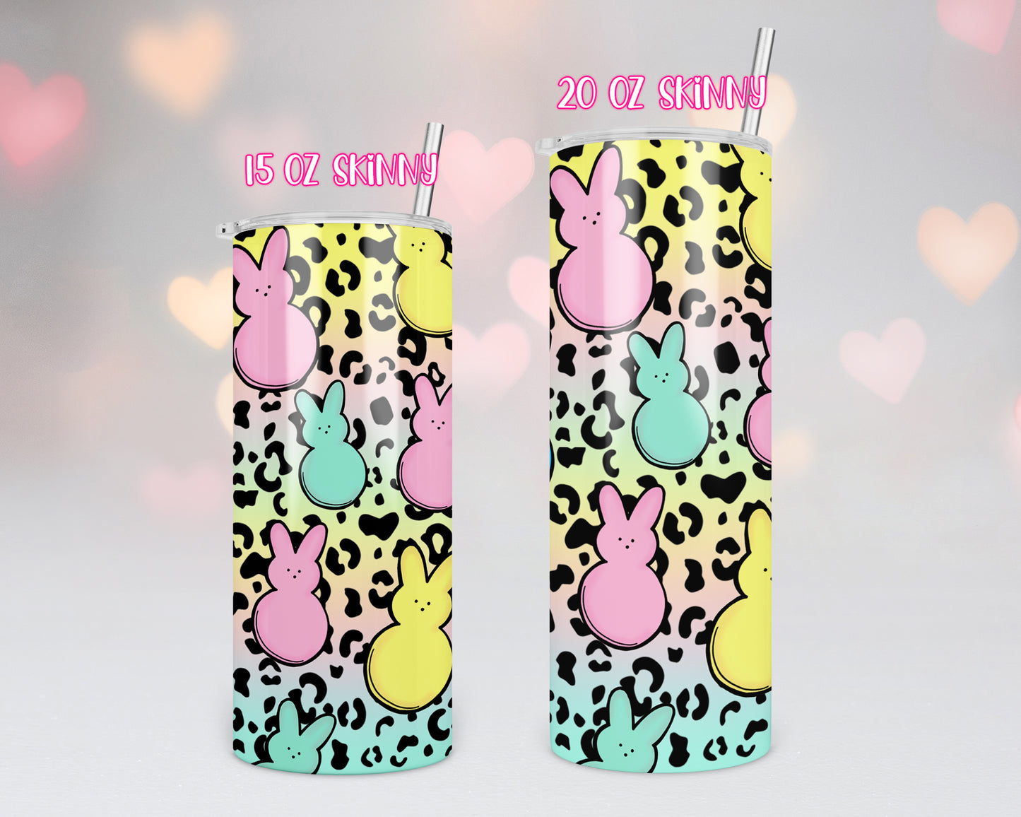 Leopard Easter Bunny Treats Tumbler Transfers