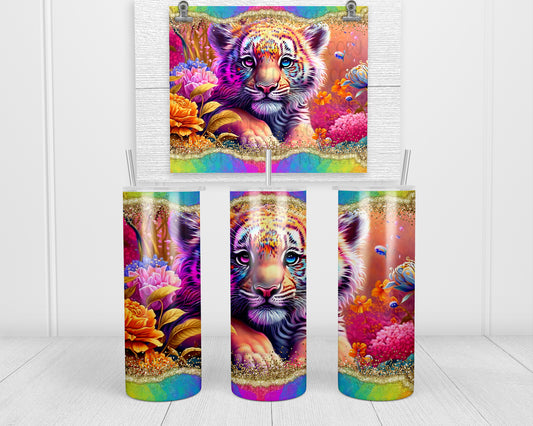 Rainbow Tiger Tumbler Transfers